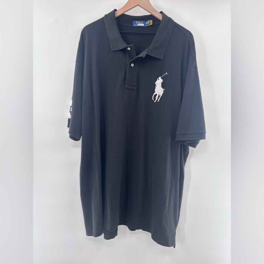 Polo by Ralph Lauren Men's Big Pony Two Button Polo Shirt with White Logo 4XB - Picture 4 of 8